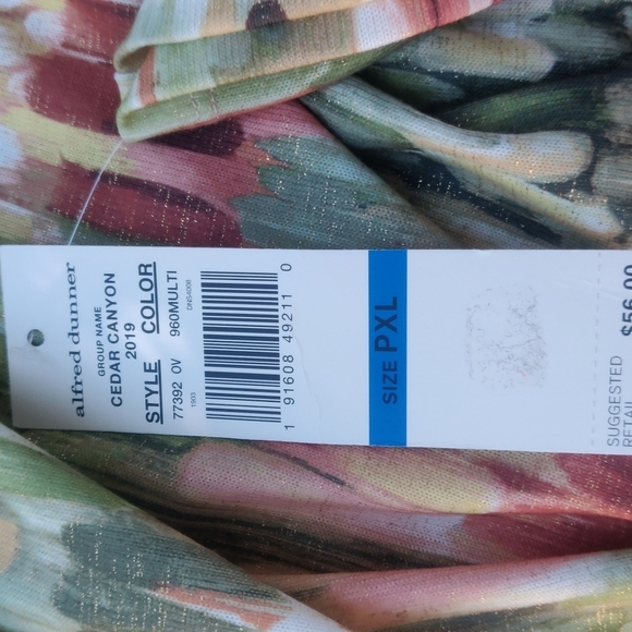 Alfred dunner women's blouse size petite XL multicolor - Picture 10 of 12